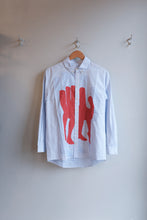 Load image into Gallery viewer, Henrik Vibskov - Block Shirt - White Blue Grid - flat front
