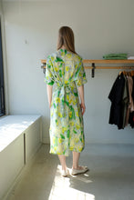 Load image into Gallery viewer, henrik Vibskov - Frown Silk Dress - Spraycan White Green - back
