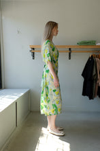 Load image into Gallery viewer, henrik Vibskov - Frown Silk Dress - Spraycan White Green - side
