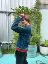 Load image into Gallery viewer, Henrik Vibskov - Greenhouse Knit Sweater - Petrol Brown Tomatoes - side
