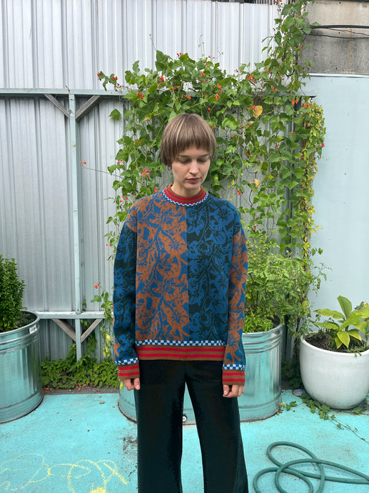 Henrik Vibskov - Greenhouse Knit Sweater - Petrol Brown Tomatoes - front