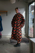 Load image into Gallery viewer, Henrik Vibskov - Midnight Coat - Green Orange Teddy Checks - front side
