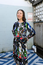 Load image into Gallery viewer, henrik vibskov - Knight Plissé Dress - Kaleidoscope Tetris - detail
