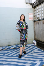 Load image into Gallery viewer, henrik vibskov - Knight Plissé Dress - Kaleidoscope Tetris - front
