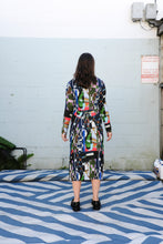 Load image into Gallery viewer, henrik vibskov - Knight Plissé Dress - Kaleidoscope Tetris - back
