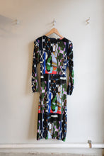 Load image into Gallery viewer, henrik vibskov - Knight Plissé Dress - Kaleidoscope Tetris - flat back
