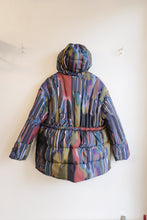 Load image into Gallery viewer, henrik vibskov - Puff Puffer Jacket - Dark Tetris Drips - flat back
