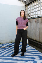 Load image into Gallery viewer, henrik vibskov - Six End Knit Vest - Magenta Navy Orange Square - front
