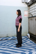 Load image into Gallery viewer, henrik vibskov - Six End Knit Vest - Magenta Navy Orange Square - side
