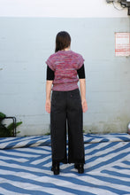 Load image into Gallery viewer, henrik vibskov - Six End Knit Vest - Magenta Navy Orange Square - back
