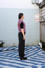 Load image into Gallery viewer, henrik vibskov - Six End Knit Vest - Magenta Navy Orange Square - side
