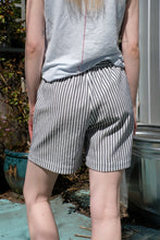 Load image into Gallery viewer, Homecore - Amelie Drawstring Shorts - Sky Stripes - back
