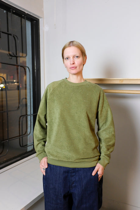 Homecore - Aquae Sponge Sweatshirt - Rosemary Green - front