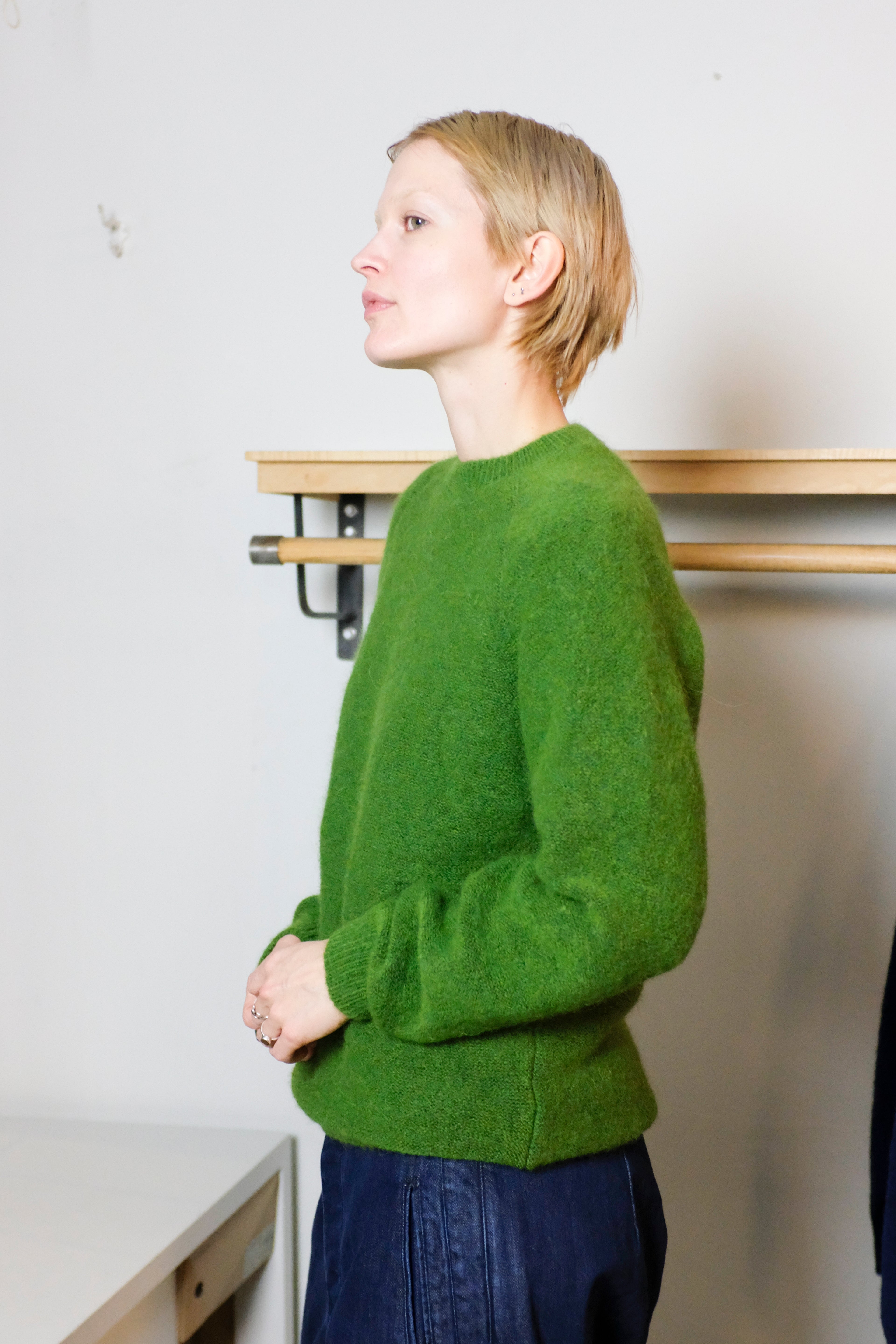 Homecore - Baby Brett Sweater - Lush Green - side
