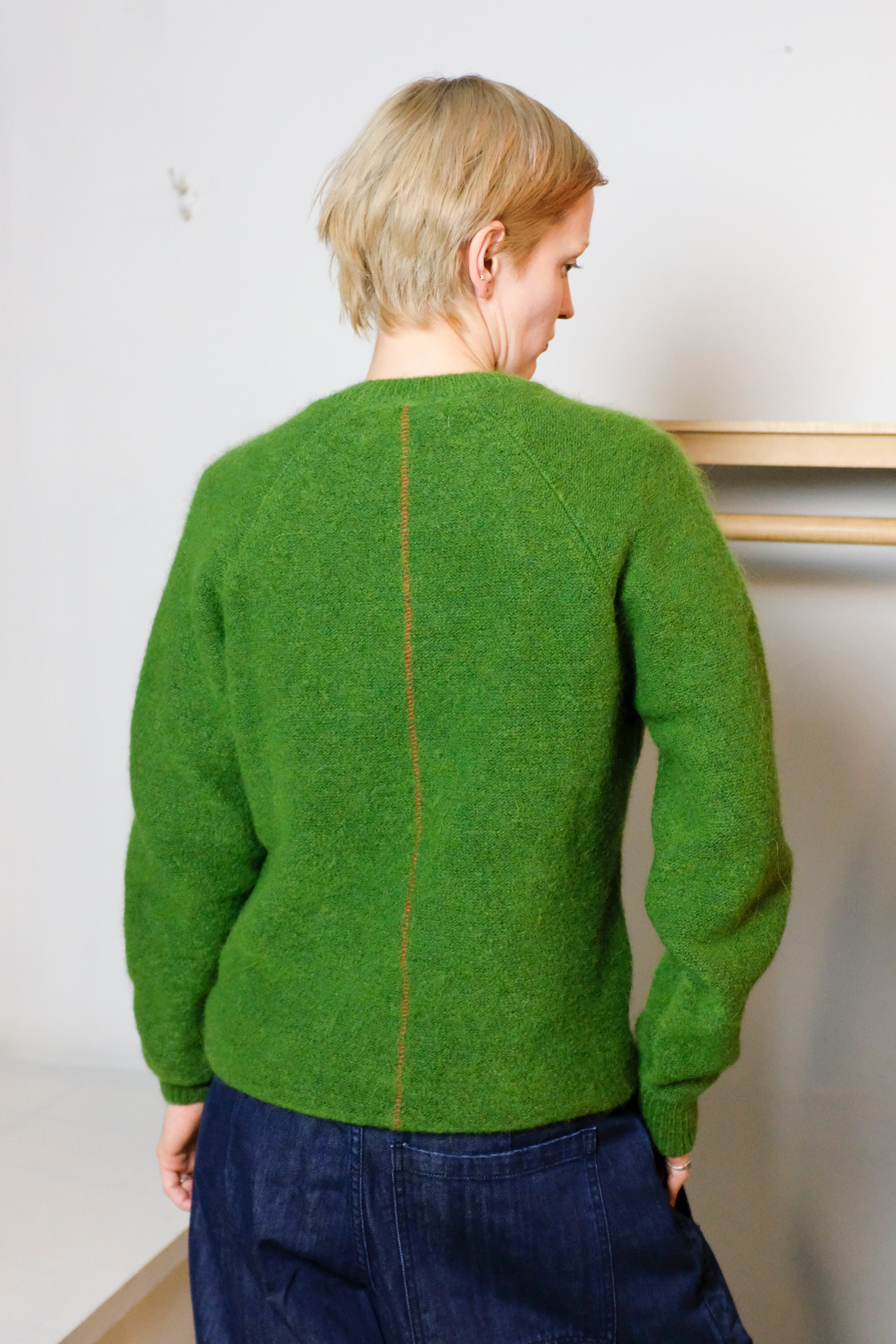 Homecore - Baby Brett Sweater - Lush Green - back