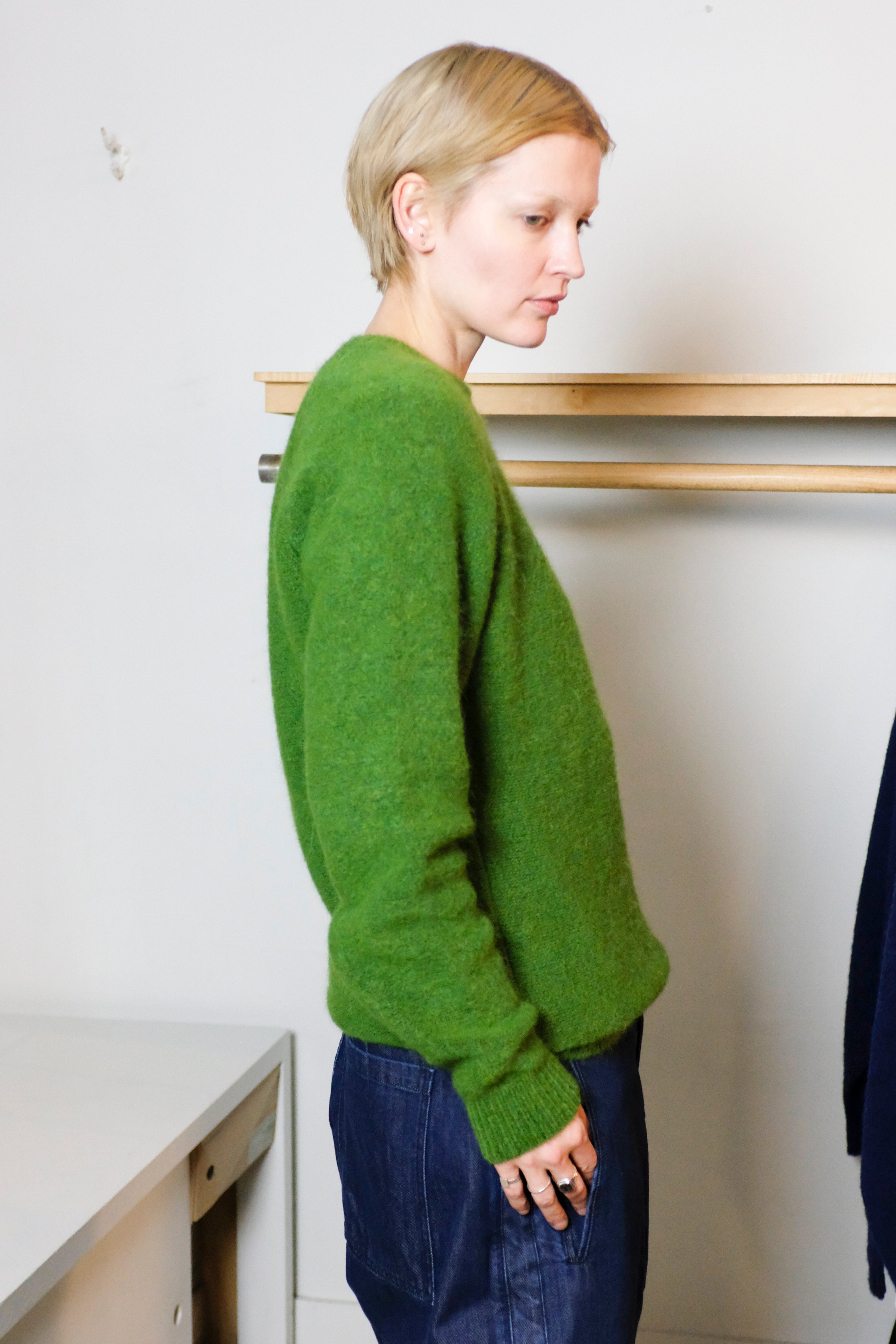 Homecore - Baby Brett Sweater - Lush Green - side
