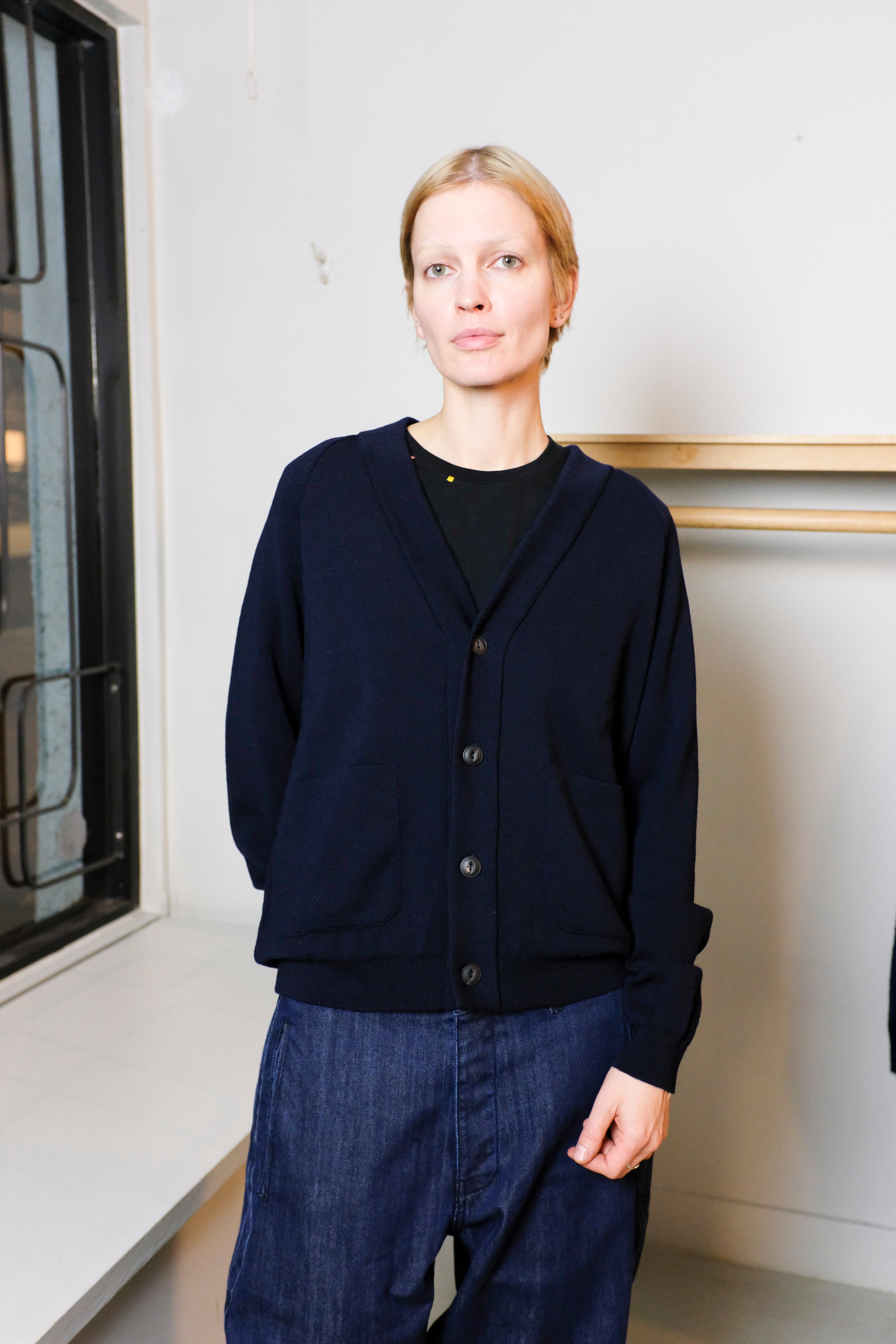 Homecore - Costes Merino Cardigan - Navy - front