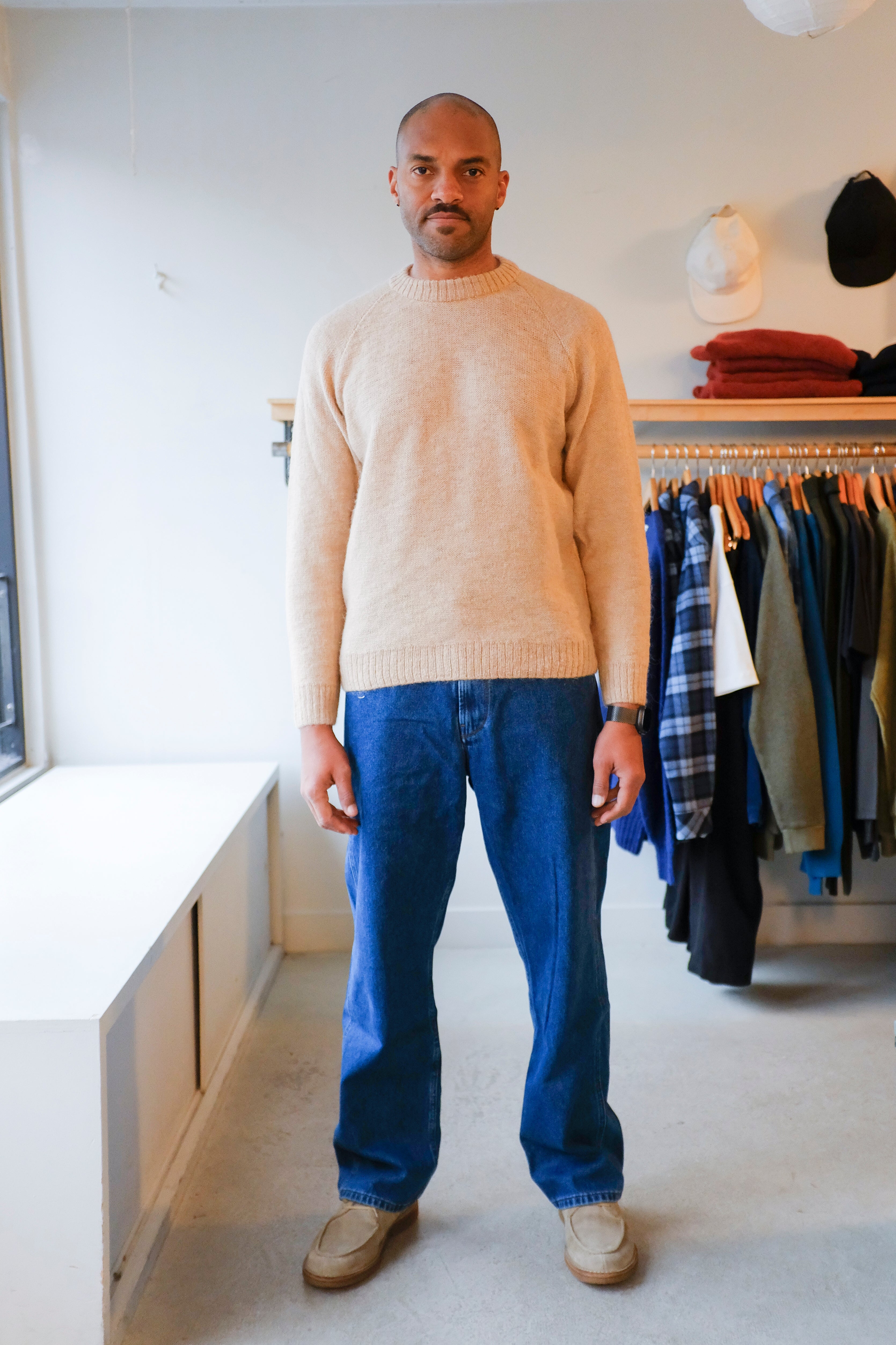 Homecore - Gabriel Alpaca Merino Sweater - Beige - front