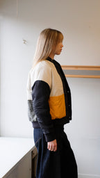 Homecore - Gamma Woolly Reversible Bomber - Anthracite/Grey - reversed side