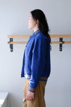 Homecore - Gamma Peach Reversible Bomber - Blue - plain side - side