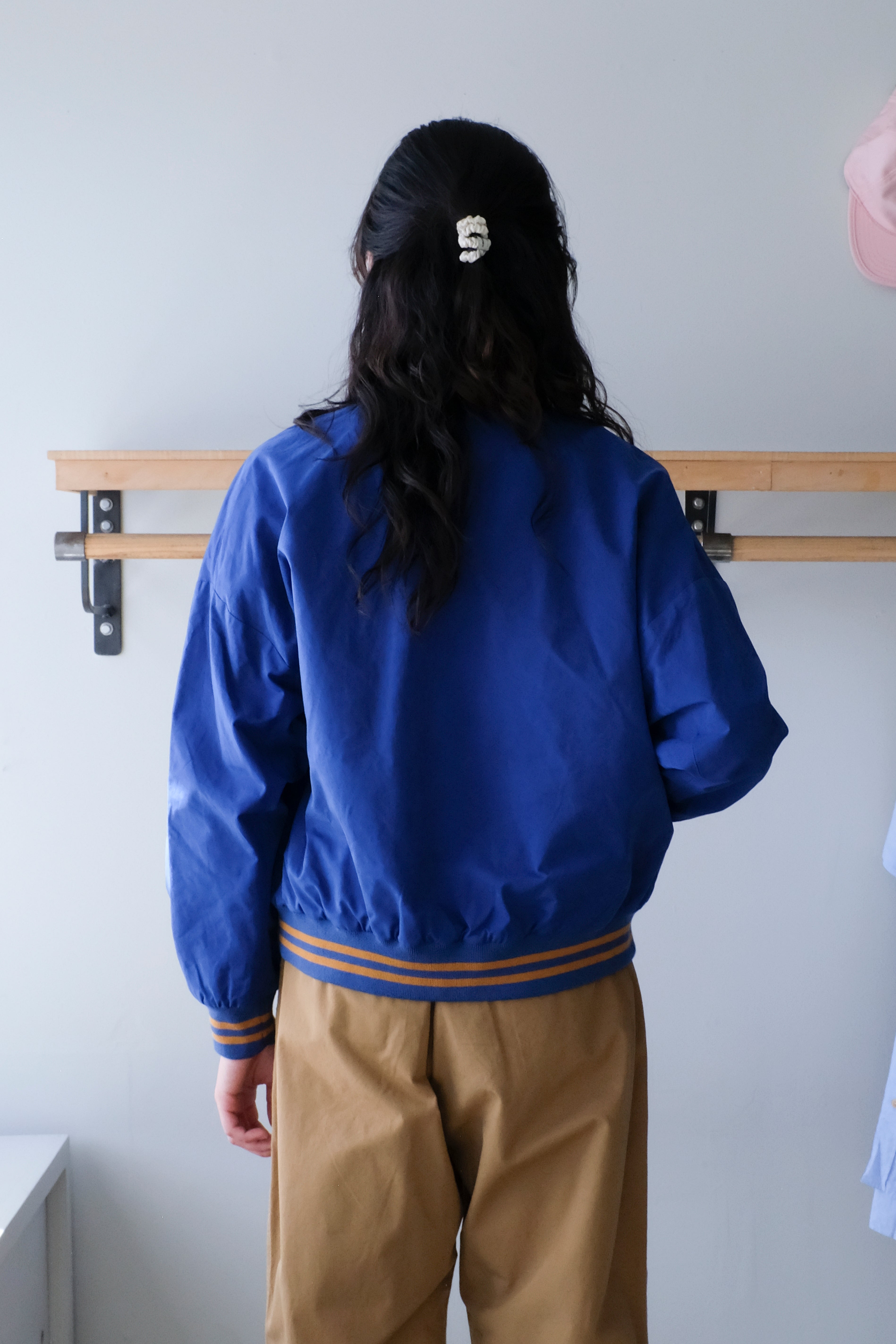 Homecore - Gamma Peach Reversible Bomber - Blue - plain side - back