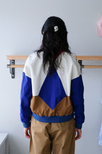 Homecore - Gamma Peach Reversible Bomber - Blue - paneled side - back