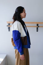 Homecore - Gamma Peach Reversible Bomber - Blue - paneled side - side