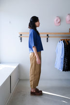 Homecore - Kelani Ripstop Pants - Terra 3/4 Sweatshirt - Cobalt Blue-Desert Beige - side