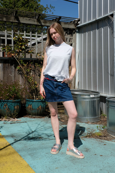 Homecore - Lucie Adon Skirt - Washed Denim - front