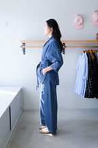 Homecore - 
Kura Denim Jacket - Grey-Blue
- side