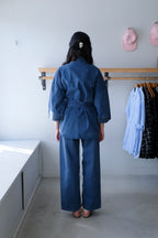 Homecore - 
Kura Denim Jacket - Grey-Blue
- back
