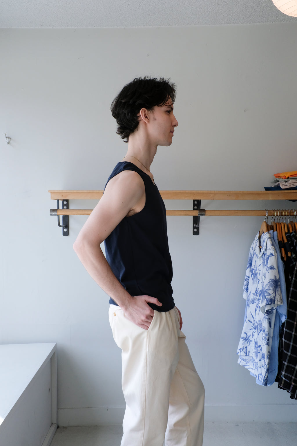 Marcel Light Tank Top - Navy