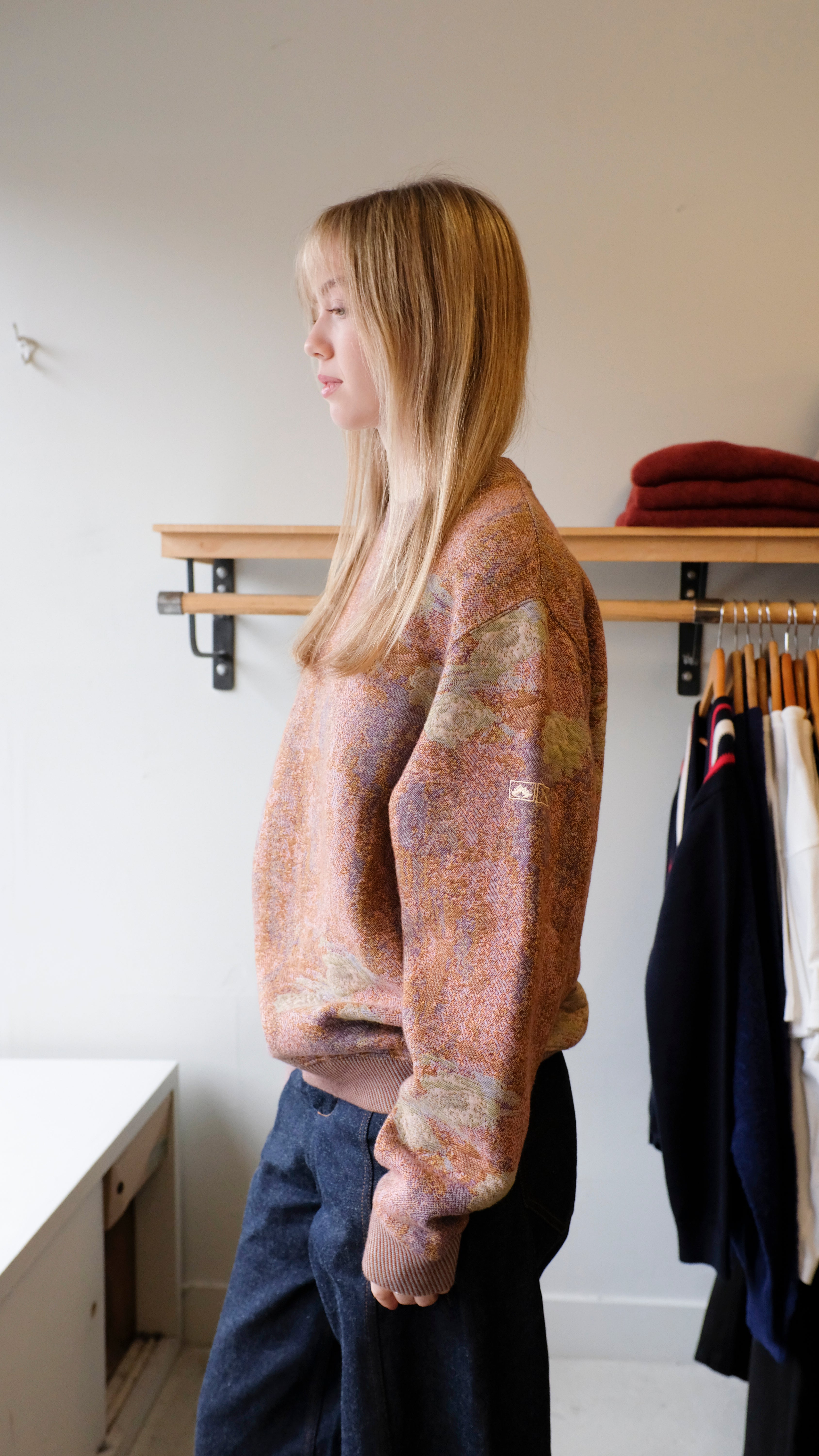 Homecore - Pac Nympheas Sweatshirt - Multi Khaki - side