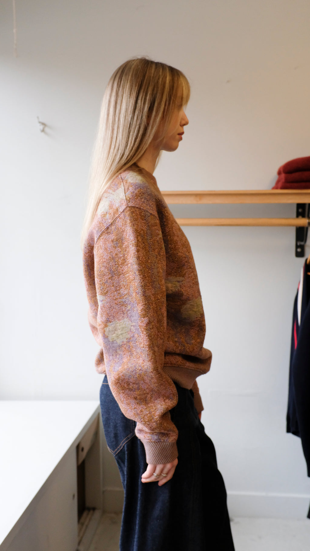 Homecore - Pac Nympheas Sweatshirt - Multi Khaki - side