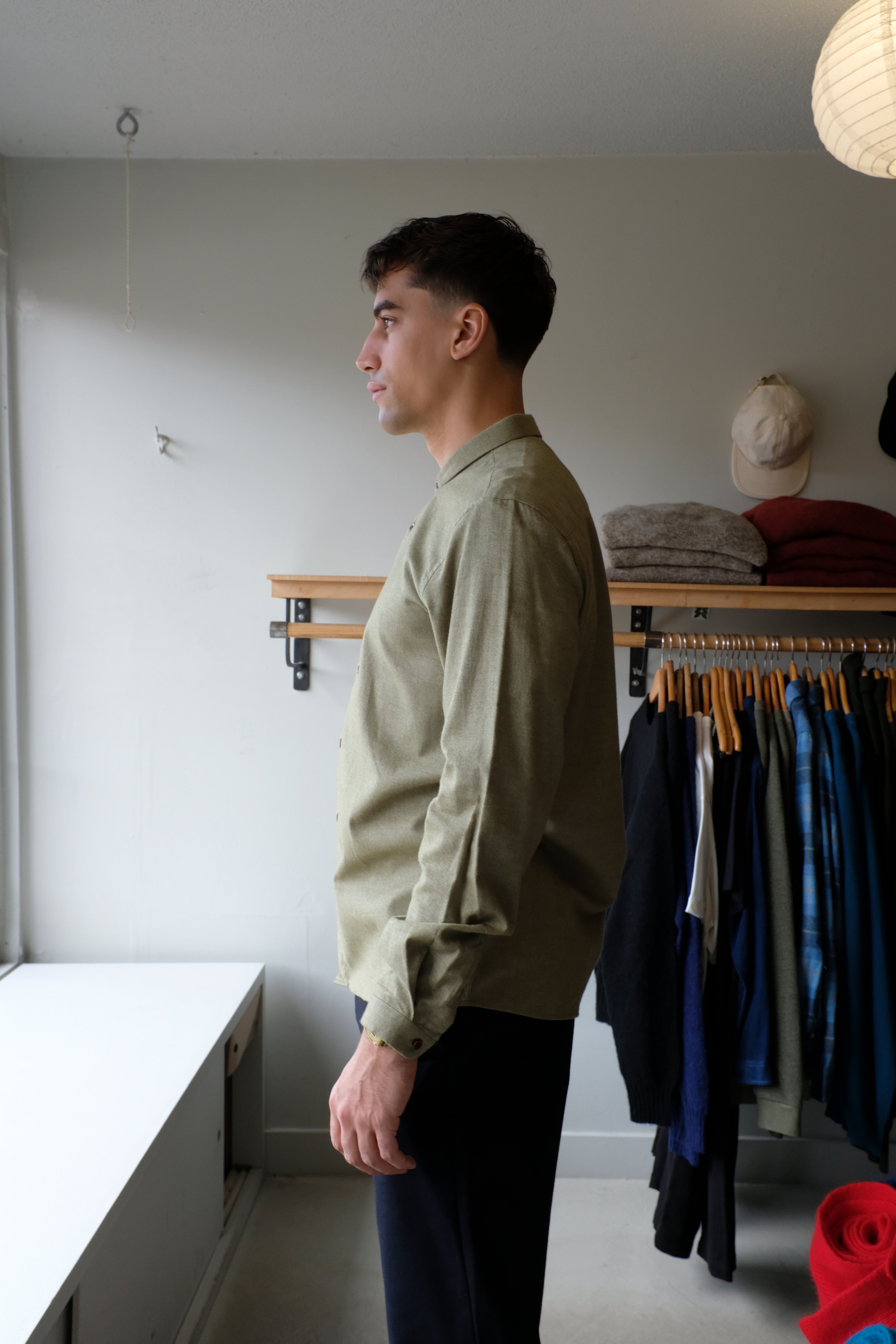 Homecore - Pala Riocard Longsleeve Shirt - Light Khaki - side