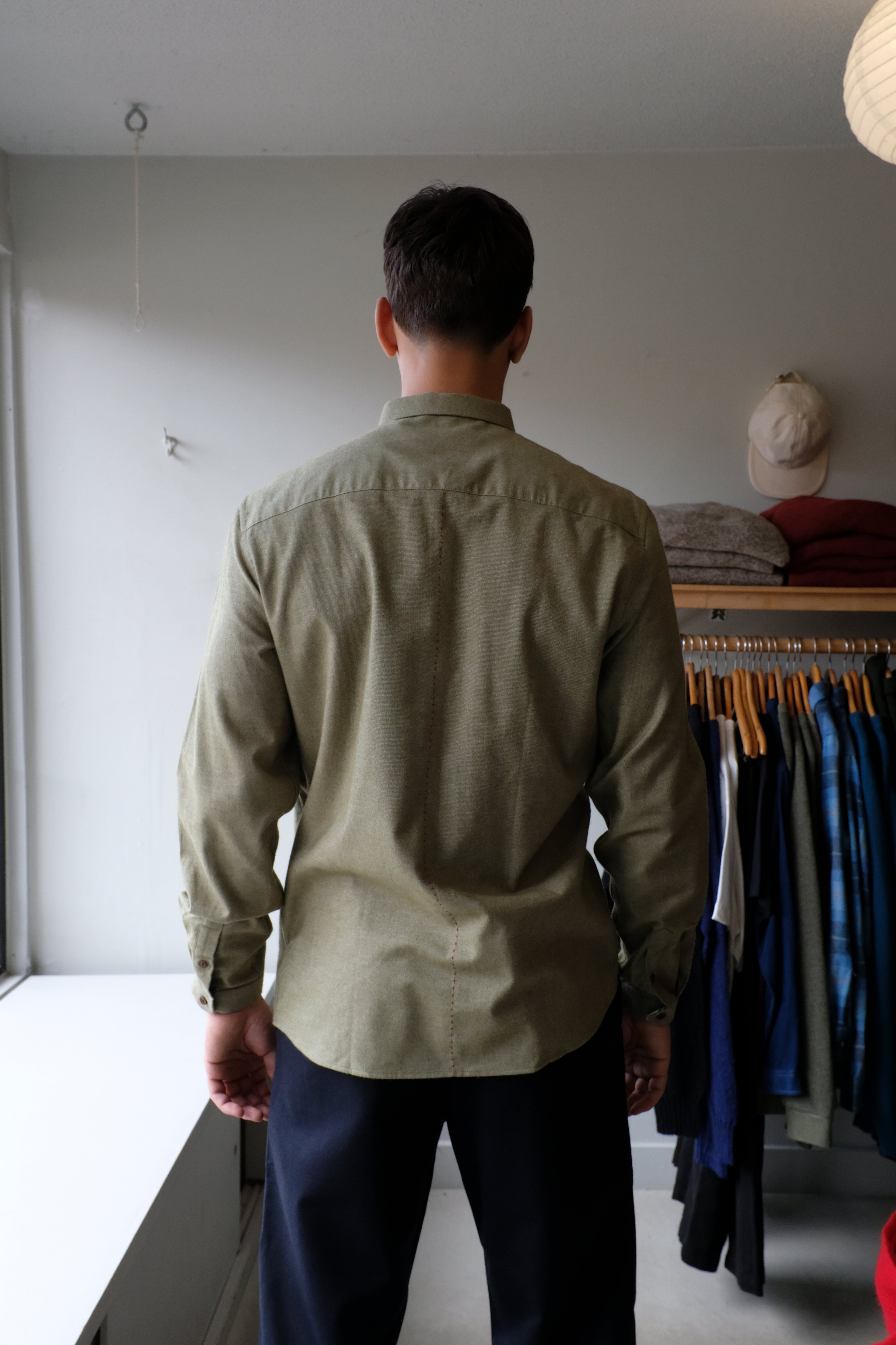 Homecore - Pala Riocard Longsleeve Shirt - Light Khaki - back