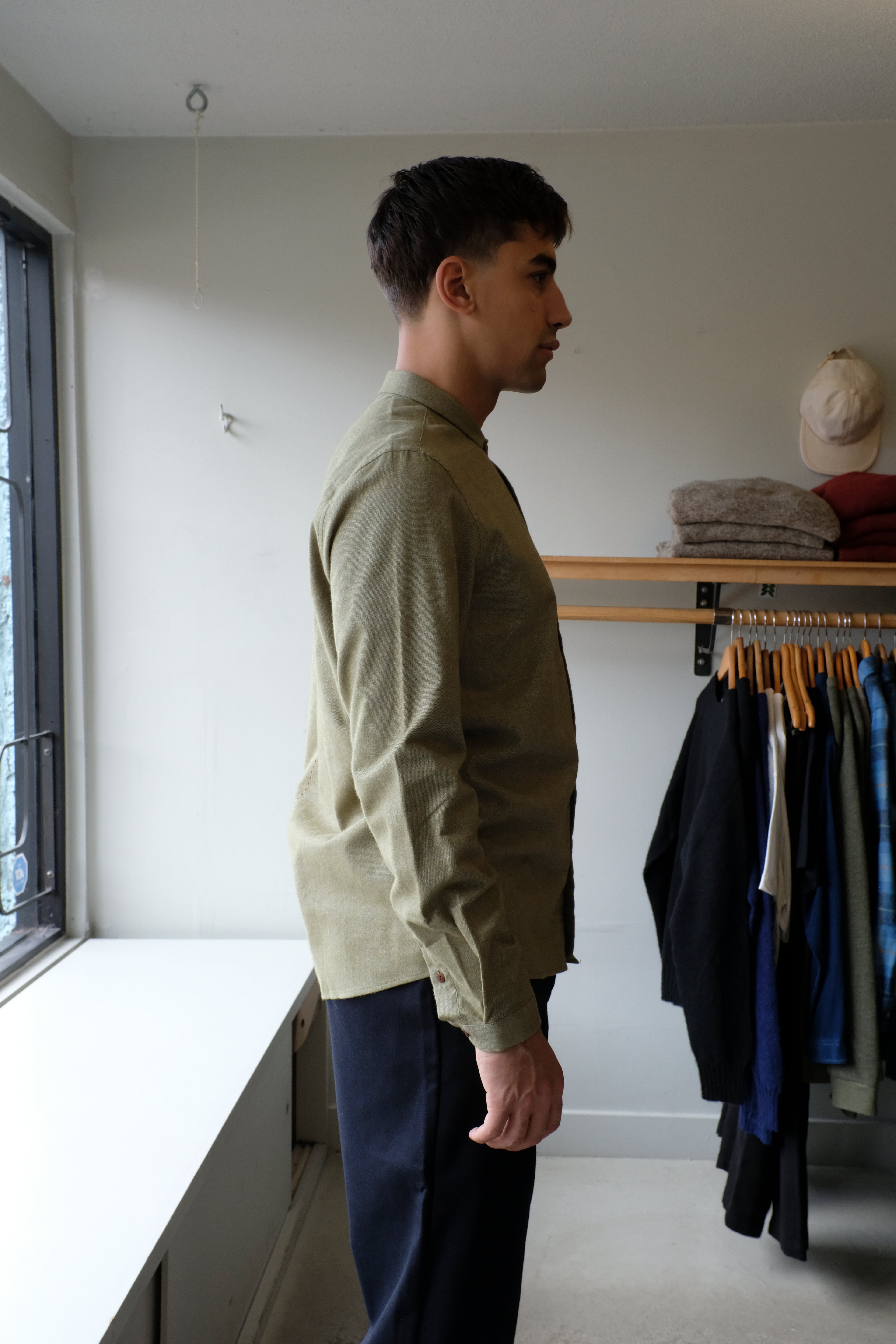 Homecore - Pala Riocard Longsleeve Shirt - Light Khaki - side