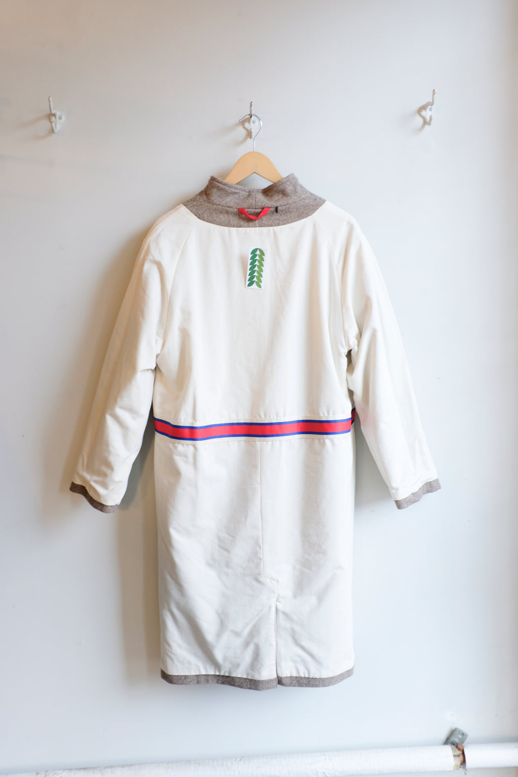 Homecore - Peony Burel Wool Coat - Oat Beige - flat back reversed side 