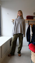 Load image into Gallery viewer, Samsoe Samsoe - Sakeiku Turtleneck - Grey Melange - Homecore - Smokey Corduroy Pant - Khaki - 
front
