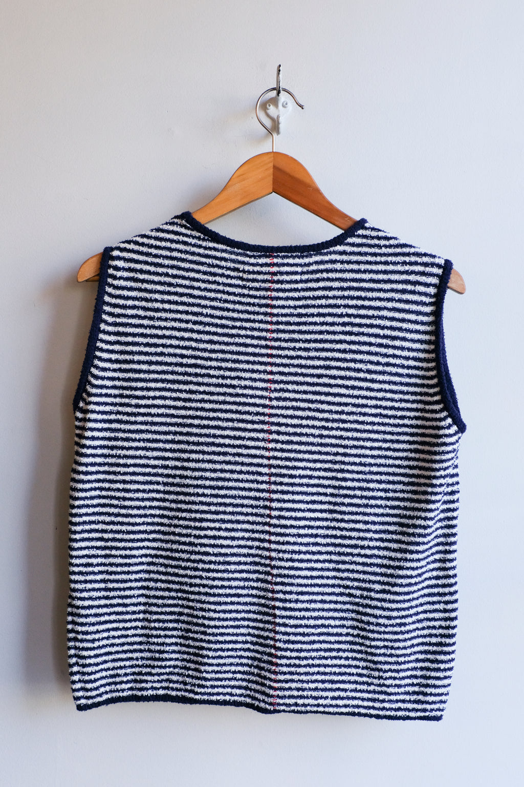  Homecore  - Sofia Spuma Knit Tank - Navy Stripes - Back