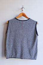  Homecore  - Sofia Spuma Knit Tank - Navy Stripes - Back