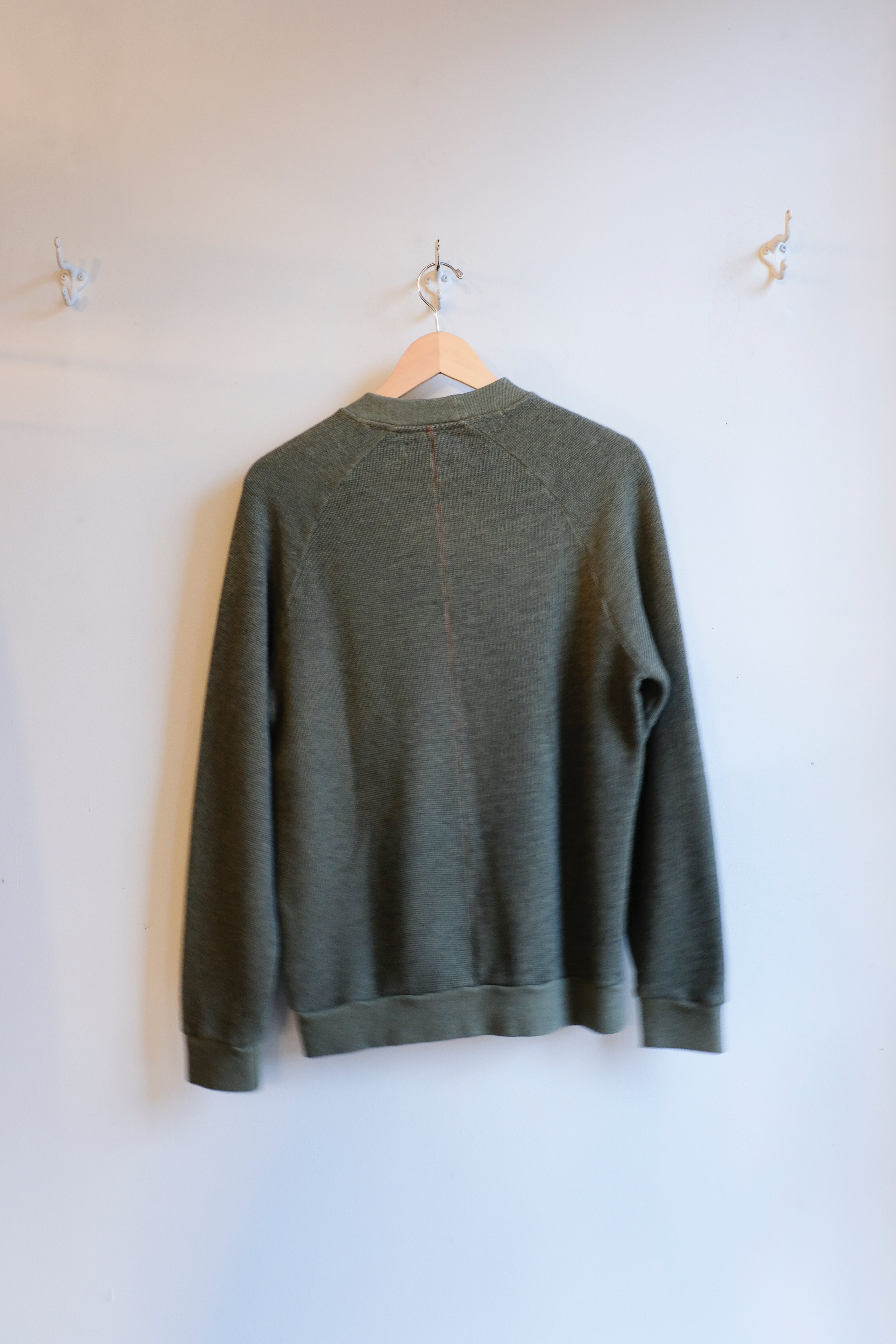 Homecore - Terry Sweatshirt - Rosemary Green - flat back