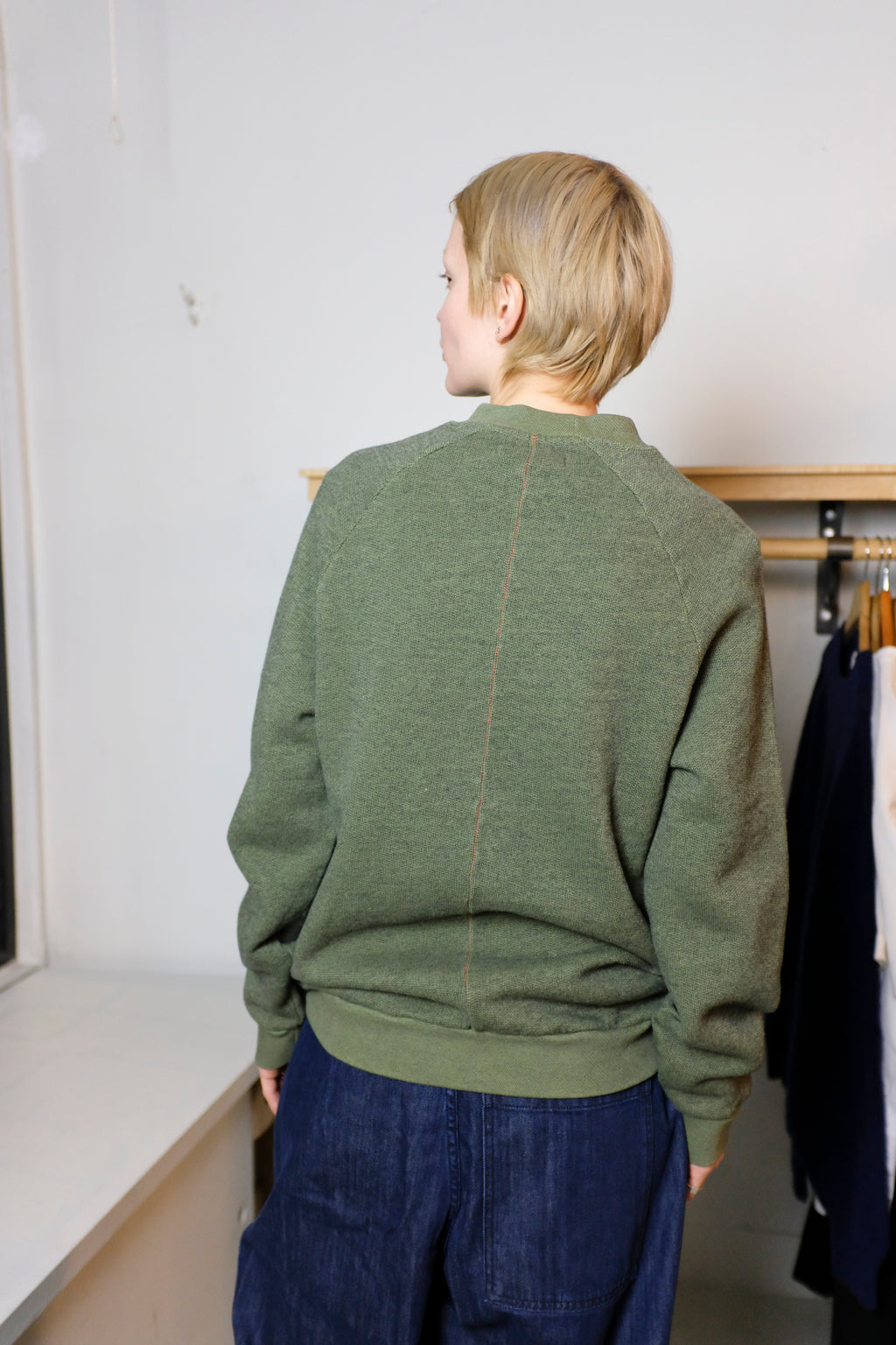 Homecore - Aquae Sponge Sweatshirt - Rosemary Green - back