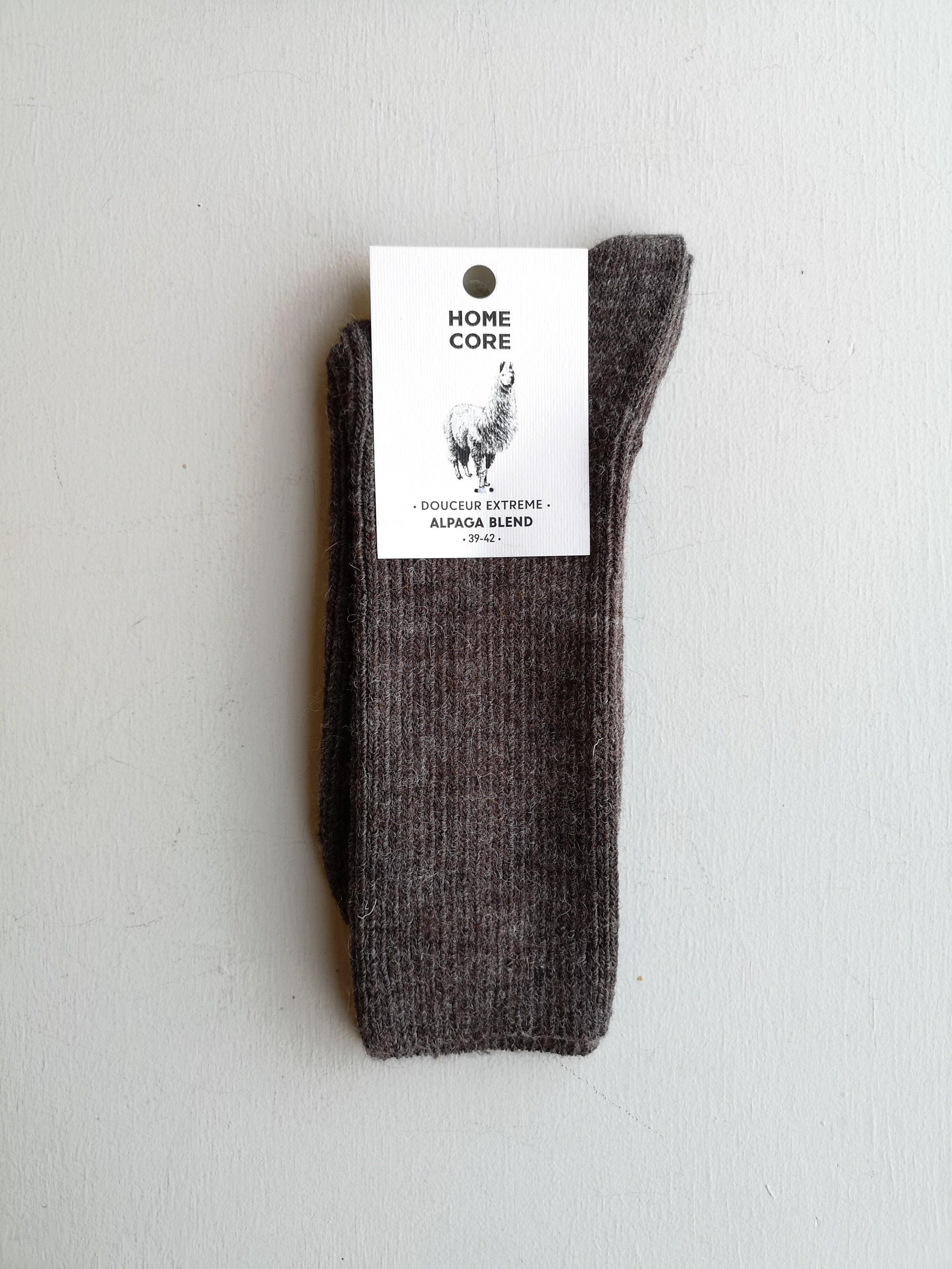 Homecore Alpaca Socks - Cedar Brown