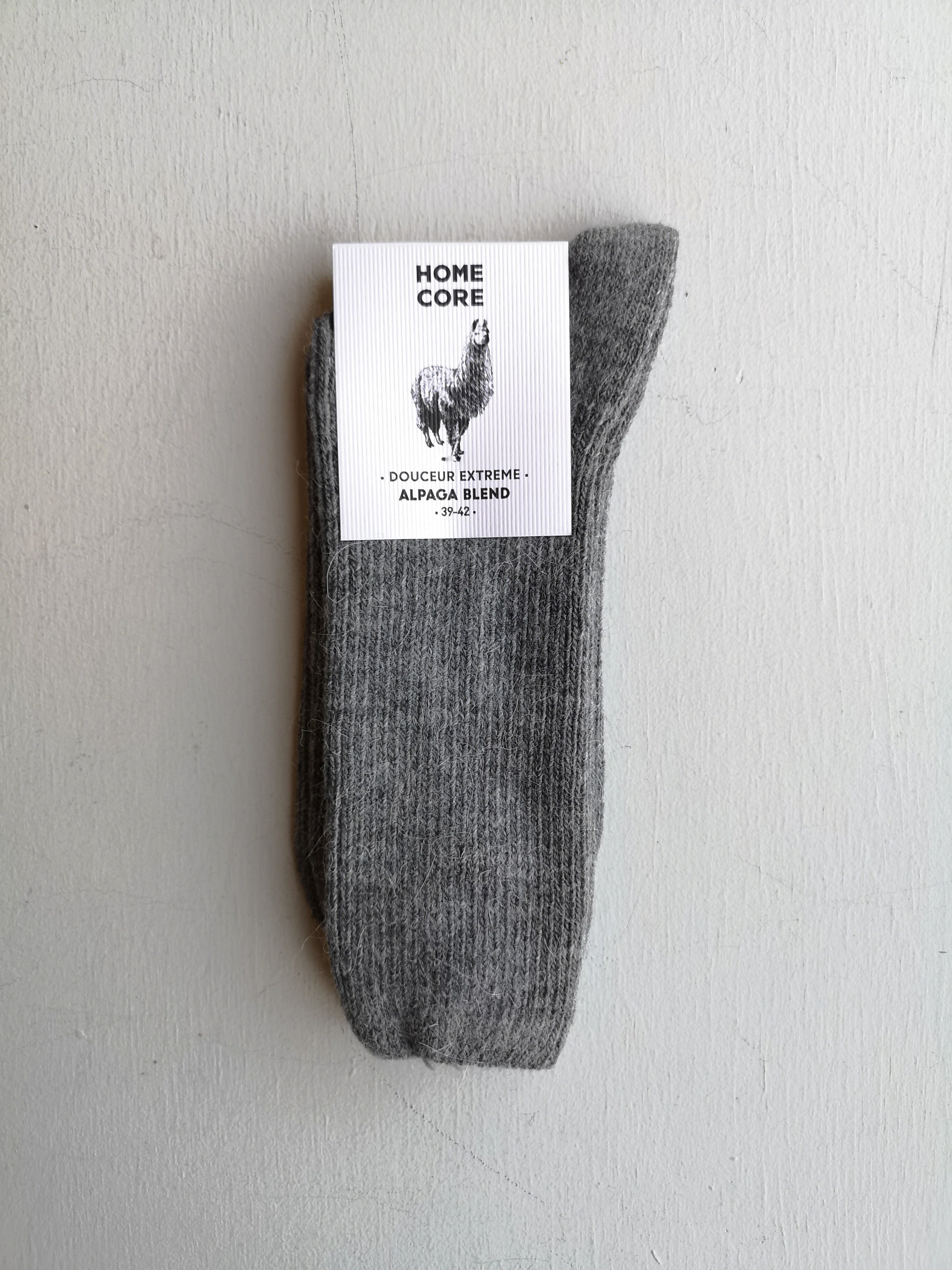 Homecore Alpaca Socks - Dark Steel Grey