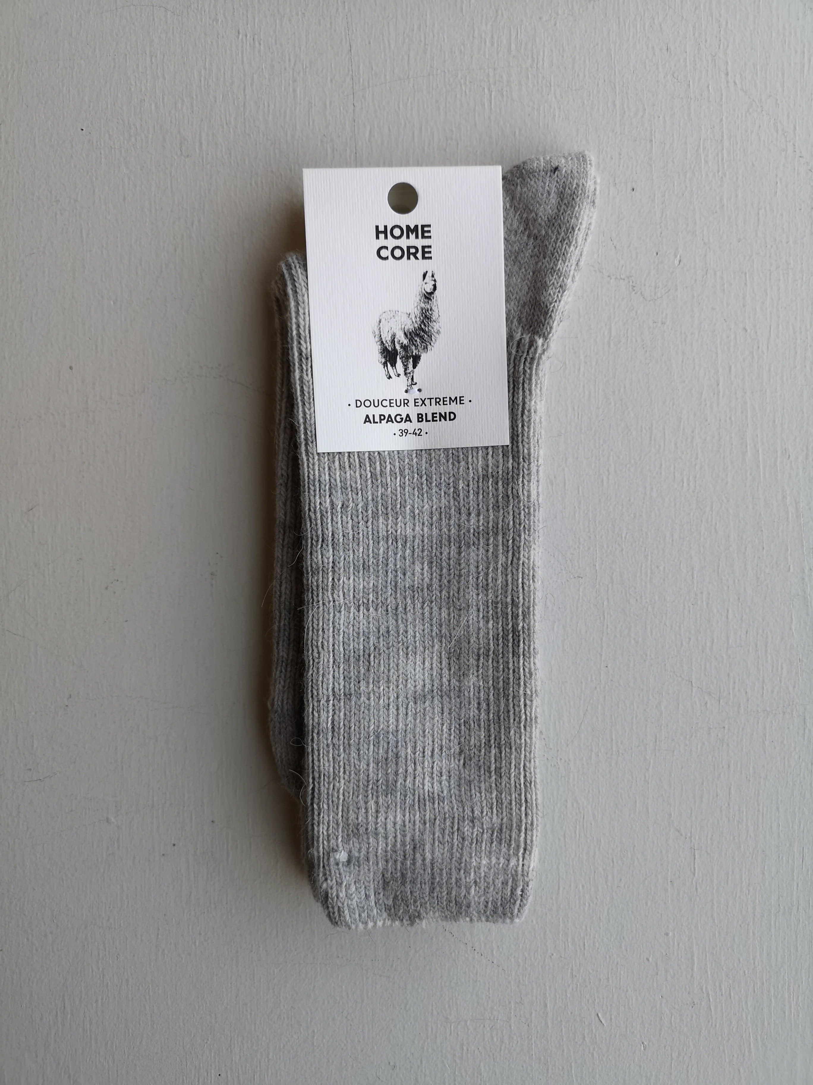 Homecore Alpaca Socks - Light Steel Grey
