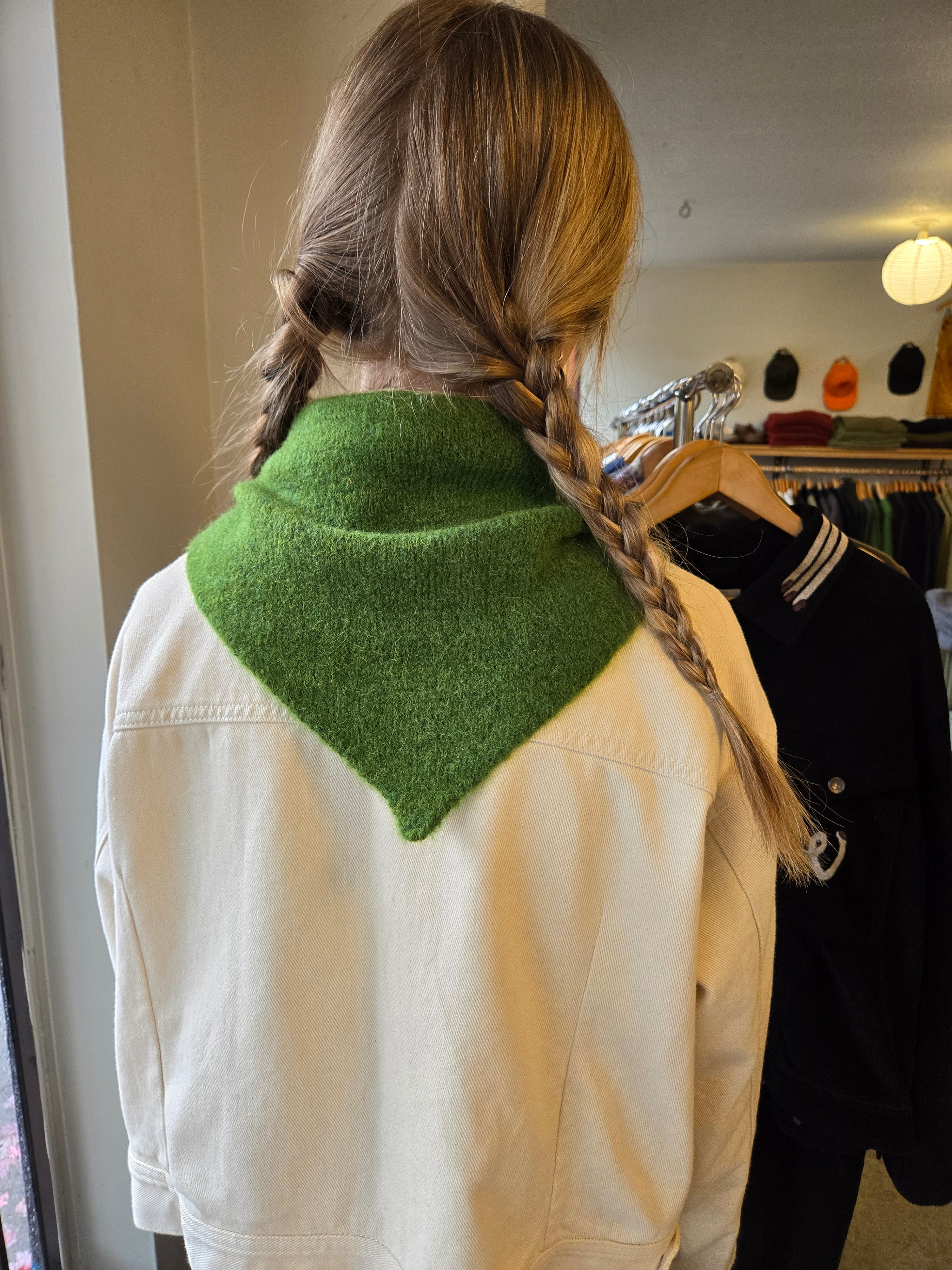 Homecore Baby Bandana - Lush Green on model back