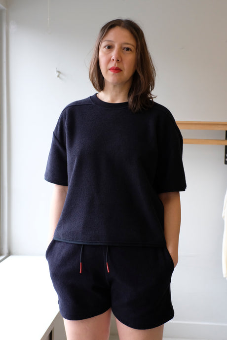 Homecore - Artemis Plush T-shirt - Dark Navy - front