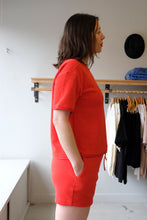 Load image into Gallery viewer, Homecore - Artemis Plush T-shirt - Red Heat - side
