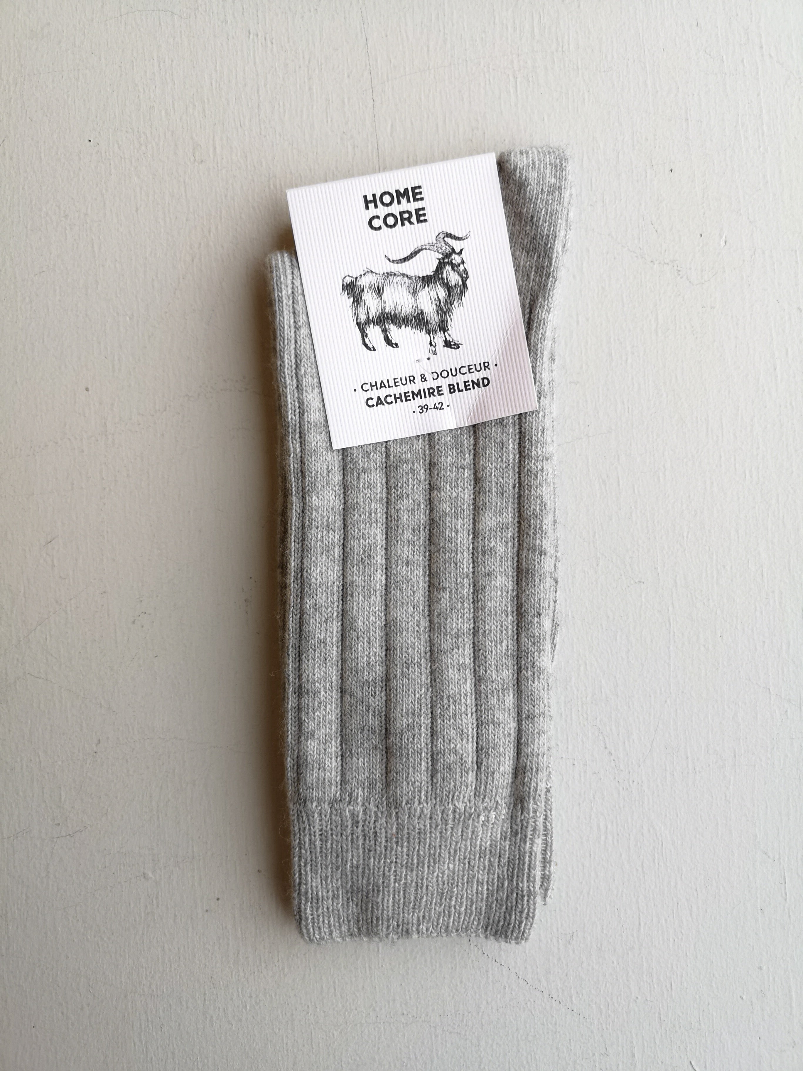 Homecore Cashmere Socks - Ash Grey